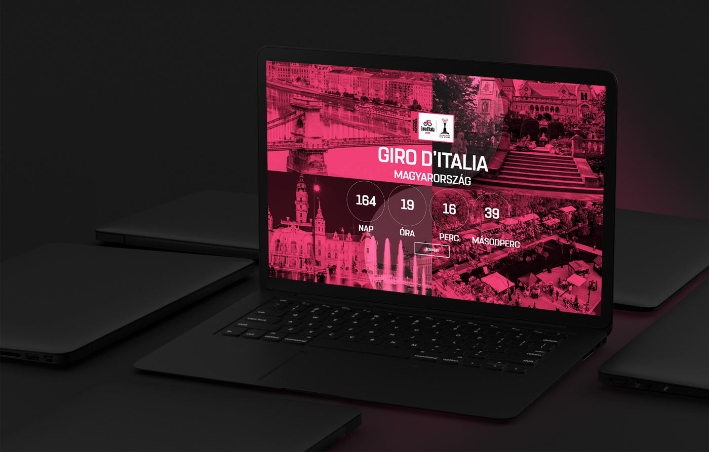 A Giro D' Italia weboldal visszaszámlálója.